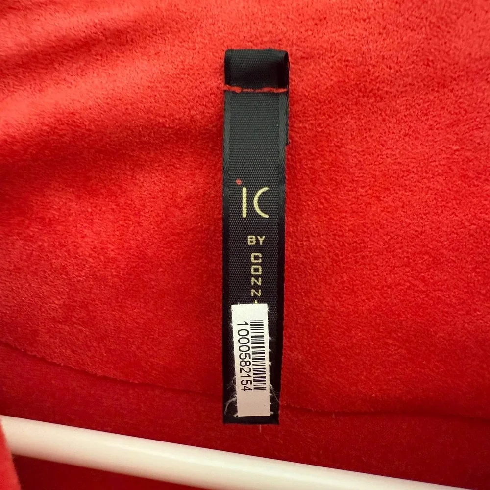 IC by Connie K Swing Jacket Women's Size‎ XL Red Faux Suede Lagenlook USA Made